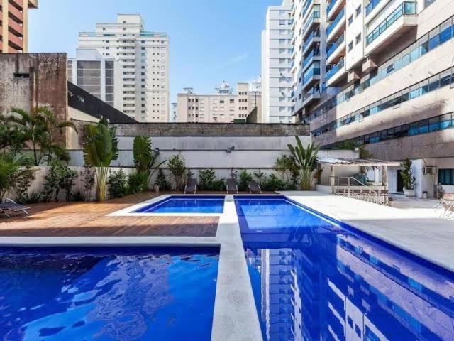 Flat Capitania Varam Guaruja Com Varanda Gourmet Exterior foto